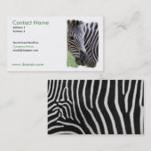 Zebra-ontwerp op een Visitekaartje (Voorkant / Achterkant)