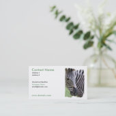 Zebra-ontwerp op een Visitekaartje (Staand voorkant)