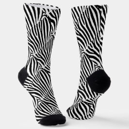 Zebra ontwerp op sokken