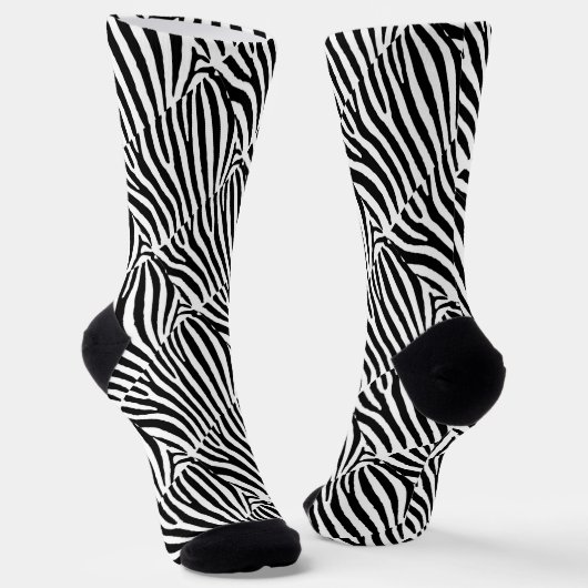Zebra ontwerp op sokken (Gebogen)