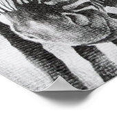 Zebra Oorspronkelijke potloodtrekkende Posters (Hoek)