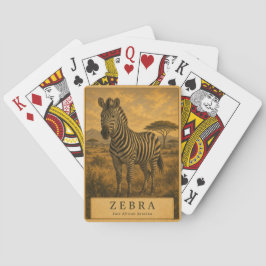 Zebra Oost-Afrikaanse savanne VINTAGE Pokerkaarten