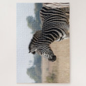 Zebra op de safari legpuzzel (Verticaal)