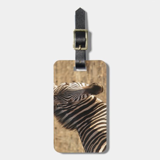 Zebra op de Savannah Bagagelabel (Voorkant verticaal)