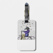 Zebra op fiets bagagelabel (Achterkant verticaal)