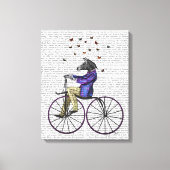 Zebra op fiets canvas afdruk (Voorkant)