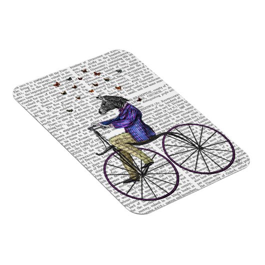 Zebra op fiets magneet (Rechterzijde)