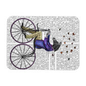 Zebra op fiets magneet (Horizontaal)