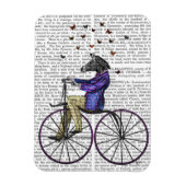 Zebra op fiets magneet (Verticaal)