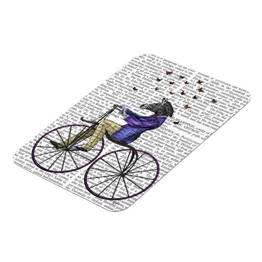 Zebra op fiets magneet (Linkerzijde)