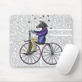 Zebra op fiets muismat (Met muis)