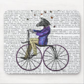 Zebra op fiets muismat (Voorkant)