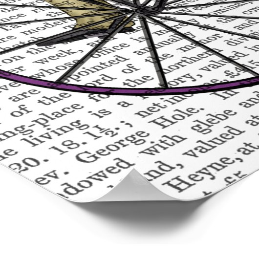 Zebra op fiets poster (Hoek)