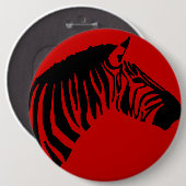 ZEBRA OP RODE BUTTON (Voorkant /achterkant)
