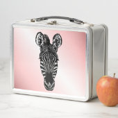 Zebra op roze (In situ)