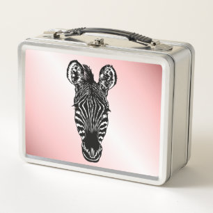 Zebra op roze