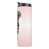 Zebra op roze thermosbeker (Geroteerd rechts)