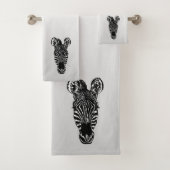 Zebra op Silver Bad Handdoek (Insitu)