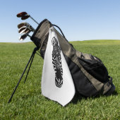 Zebra op Silver Golfhanddoek (Groen)