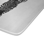 Zebra op Silver Snijplank (Hoek)