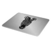 Zebra op Silver Snijplank (Hoek)