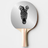 Zebra op Silver Tafeltennisbatje (Achterkant)