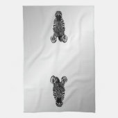 Zebra op Silver Theedoek (Verticaal)