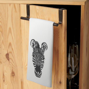 Zebra op Silver Theedoek