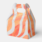 Zebra Oranje en wit afdrukken Bedankdoosjes (Achterkant)