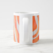 Zebra Oranje en wit afdrukken Grote Koffiekop (Achterkant)