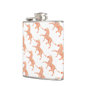 Zebra Oranje en wit afdrukken Heupfles (Links)