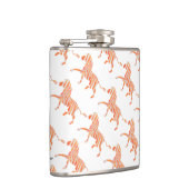 Zebra Oranje en wit afdrukken Heupfles (Rechts)