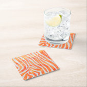 Zebra Oranje en wit afdrukken Kartonnen Onderzetters (Insitu)