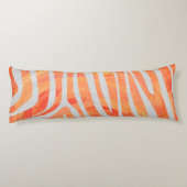 Zebra Oranje en wit afdrukken Lichaamskussen (Achterkant)
