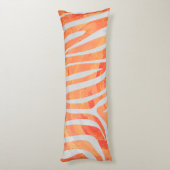 Zebra Oranje en wit afdrukken Lichaamskussen (Achterkant (Verticaal))