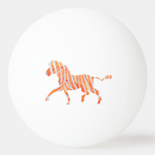 Zebra Oranje en wit afdrukken Pingpongbal