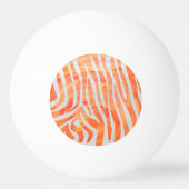 Zebra Oranje en wit afdrukken Pingpongbal (Voorkant)