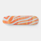 Zebra Oranje en wit afdrukken Skateboard (Horizontaal)