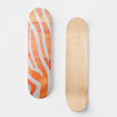 Zebra Oranje en wit afdrukken Skateboard (Voorkant)