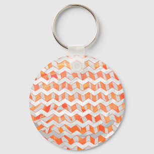 Zebra Oranje en wit afdrukken Sleutelhanger