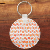 Zebra Oranje en wit afdrukken Sleutelhanger (Voorkant)