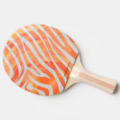 Zebra Oranje en wit afdrukken Tafeltennisbatje (Zijkant)