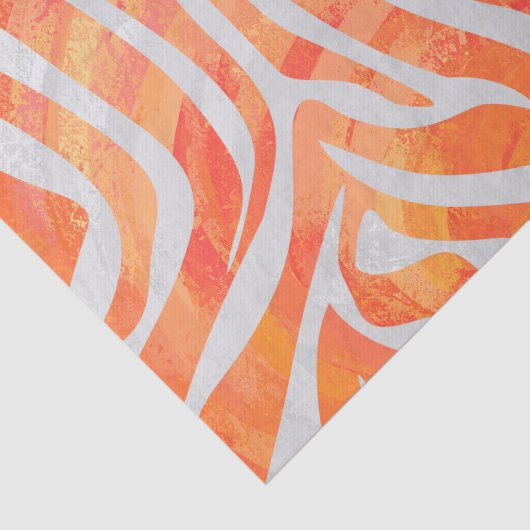 Zebra Oranje en wit afdrukken Tissuepapier (Detail)
