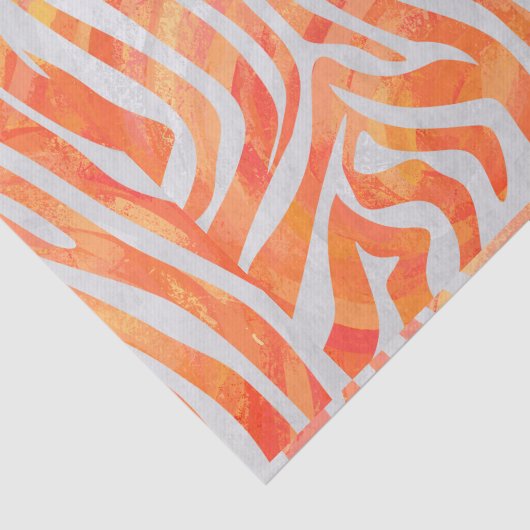 Zebra Oranje en wit afdrukken Tissuepapier (Detail)