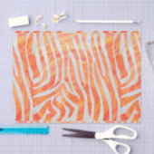 Zebra Oranje en wit afdrukken Tissuepapier (Craft)