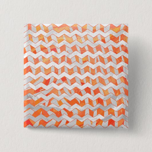 Zebra Oranje en wit afdrukken Vierkante Button 5,1 Cm (Voorkant)
