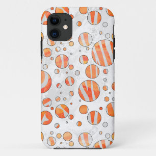 Zebra Oranje en witte poka Dot Case-Mate iPhone Case