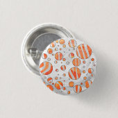 Zebra Oranje en witte poka Dot Ronde Button 3,2 Cm (Voorkant /achterkant)