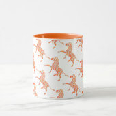 Zebra Oranje en Witte Silhouet Mok (Midden)