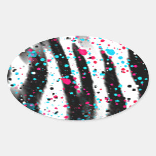 Zebra Ovale Sticker